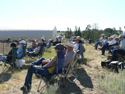 Spectators at Betty & Craig Staley's homestead in Sheridan, MT